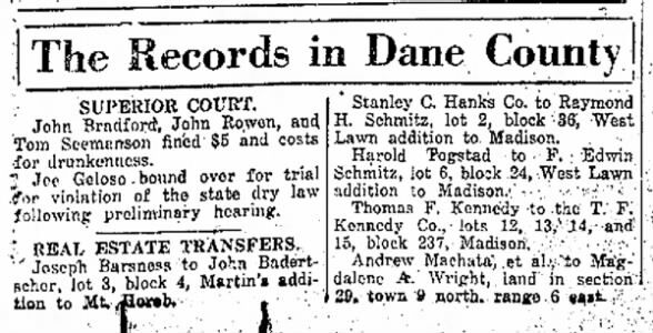 Clipping from The Capital Times